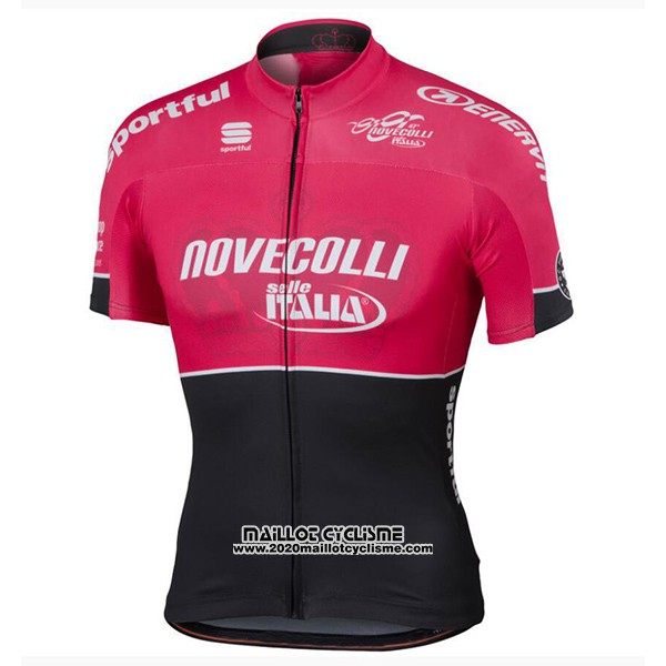 2017 Maillot Ciclismo Novecolli Rouge et Noir Manches Courtes et Cuissard